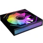 Mars Gaming Kit 2 Ventiladores PC Auxiliar MF-3D PROX2R Negro ARGB Silencioso 12dB 12mm